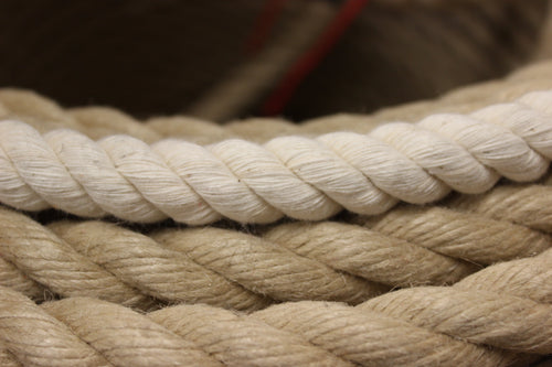 30mm cotton rope, natural rope, hand laid in the UK, rope hand rail, rope barriers