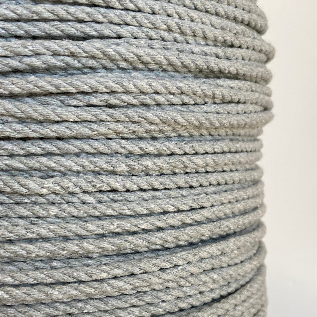Silver Grey Cotton Rope (per 10m)