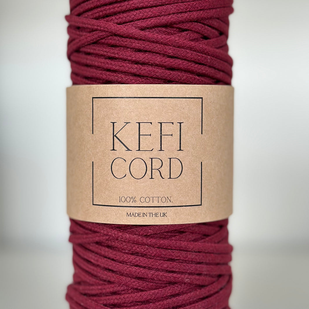 Burgundy Braided Kefi Cord