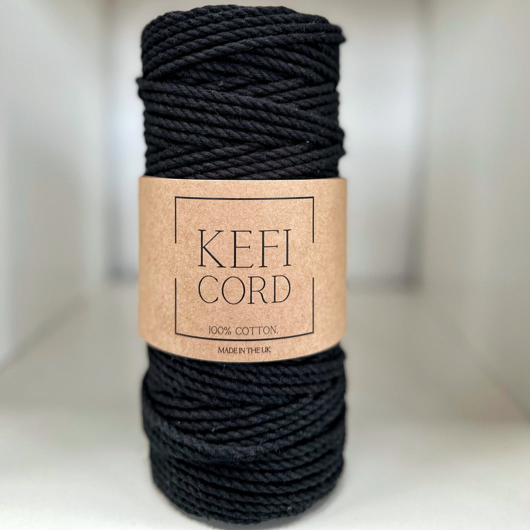 Black Twisted Kefi Cord