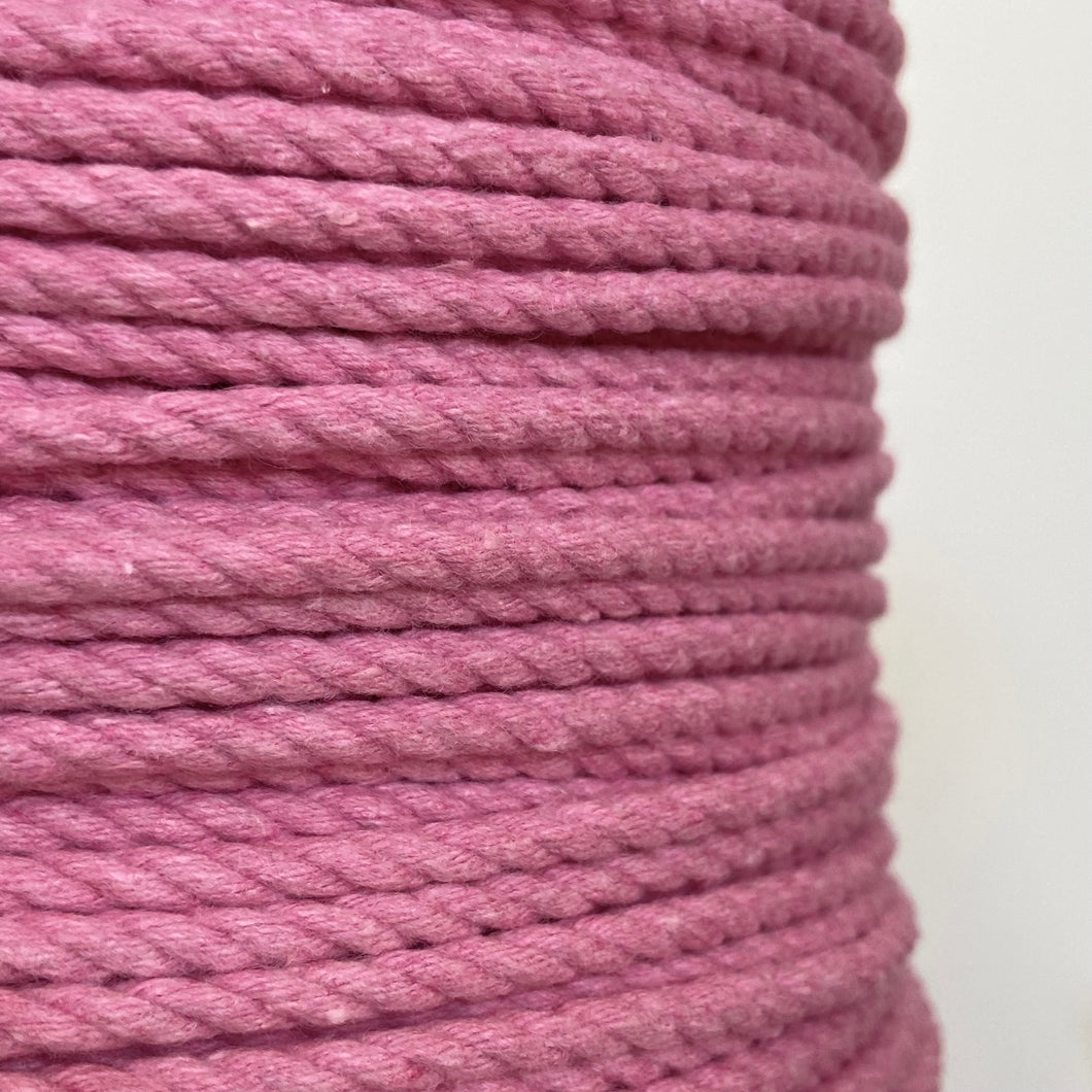Rose Pink Cotton Rope (per 10m)